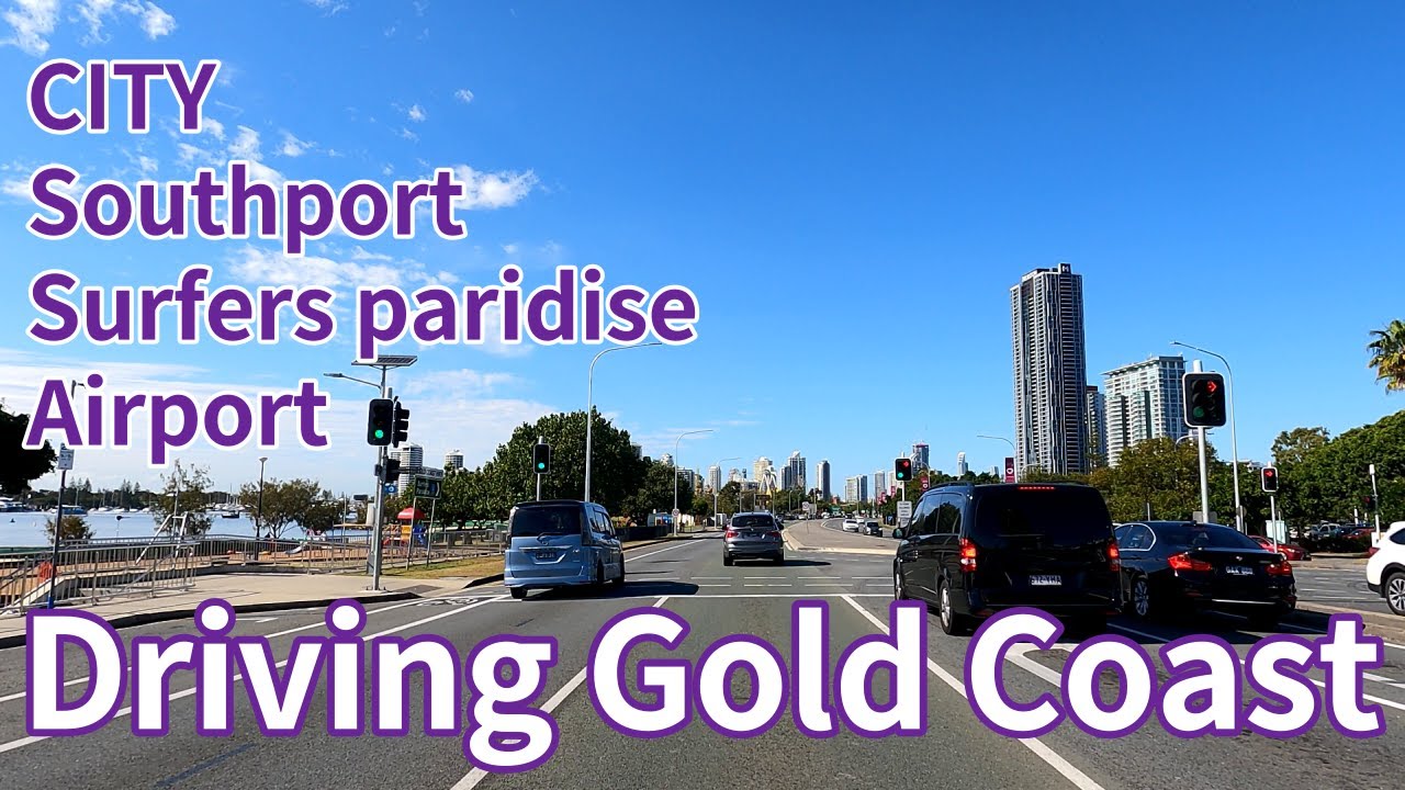 [4K] Driving Gold Coast City, Southport, Surfers Paradise and Airport, Queensland,   Australia