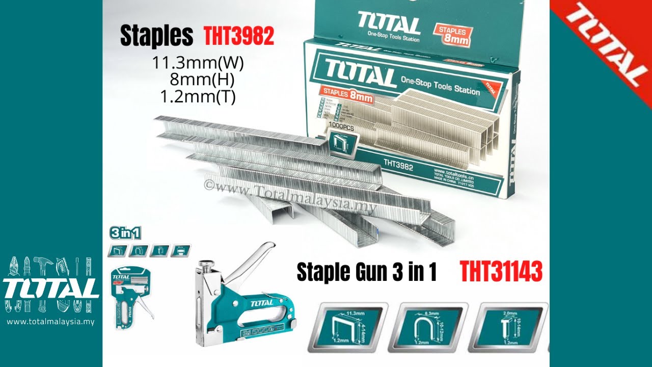 TOTAL Tools 3 in 1 Staple Gun.THT31143