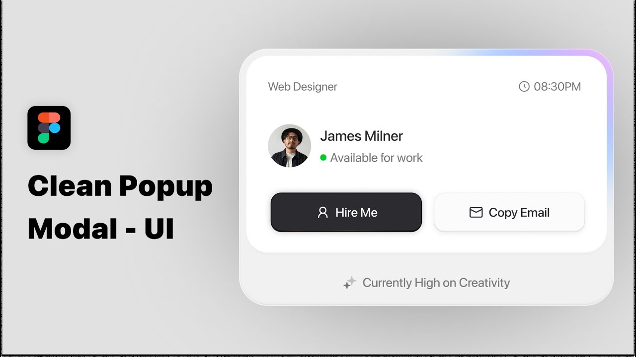 How to Design a Clean Popup UI in Figma | Step by Step Tutorial