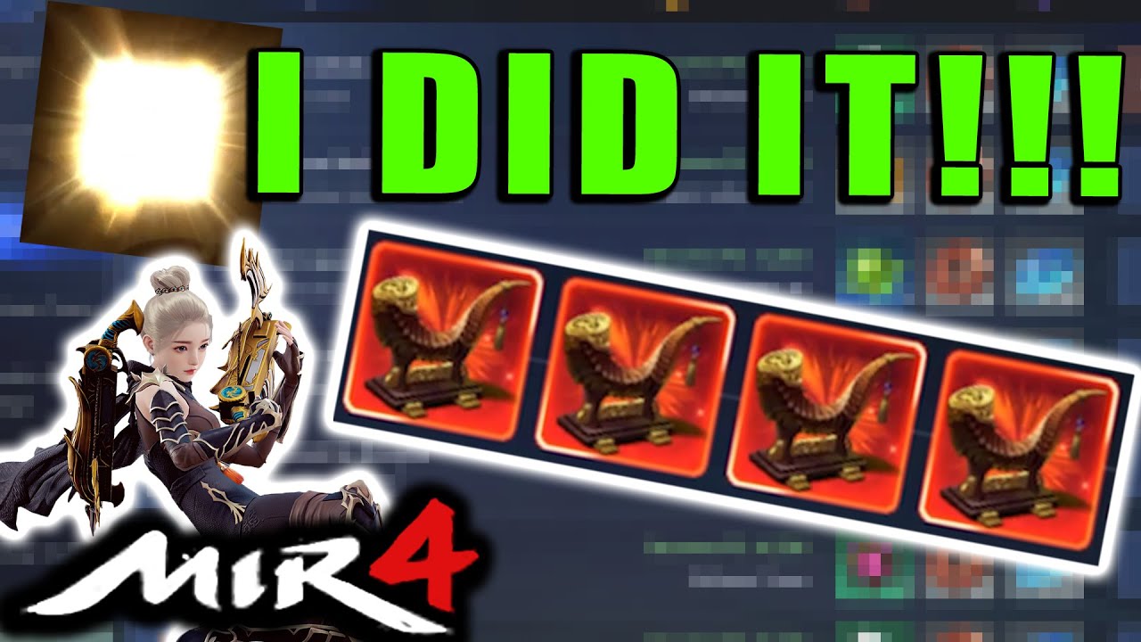 MIR4 - MY FIRST LEGENDARY COMBINATION! INSANE REACTION! CRAZY LUCK!