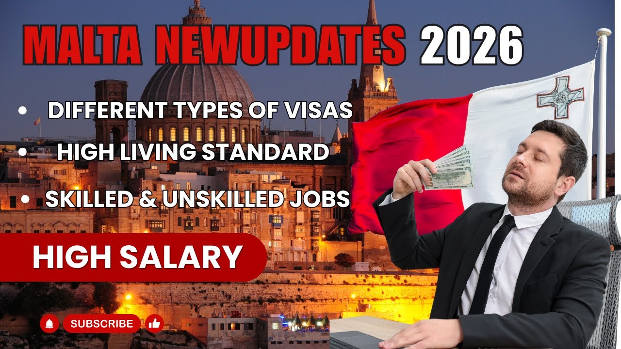 Malta 2026 | 🇲🇹 Malta New Job Updates 2026 | Skilled & Unskilled Jobs | Work Visa & Salary Details