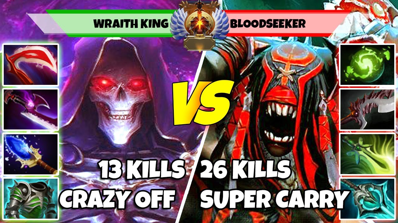 WRAITH KING (Off) vs BLOODSEEKER (Carry) - Epic Battle Of Immortal Rank Dota 2 Players - Z Dota 2