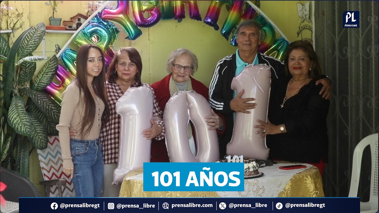 Nacida en 1925: doña Guiyerma celebra 101 años y cuatro generaciones de vida en Guatemala