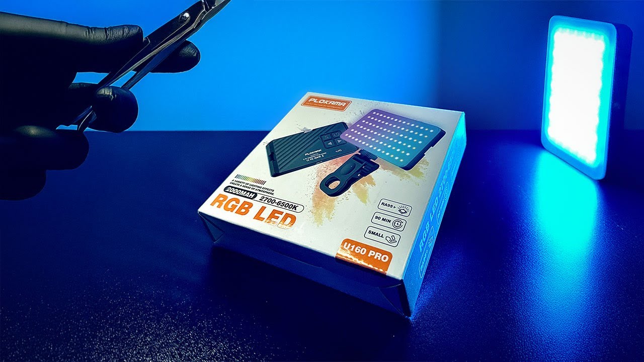 Plokama RGB LED Pocket Light - U160 Pro | Unboxing ASMR