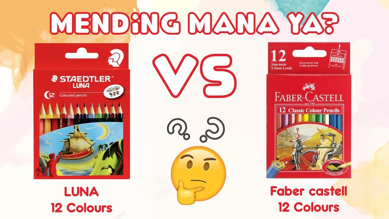 Review Pensil Warna STAEDTLER LUNA DAN FABER CASTELL 12 COLOUR