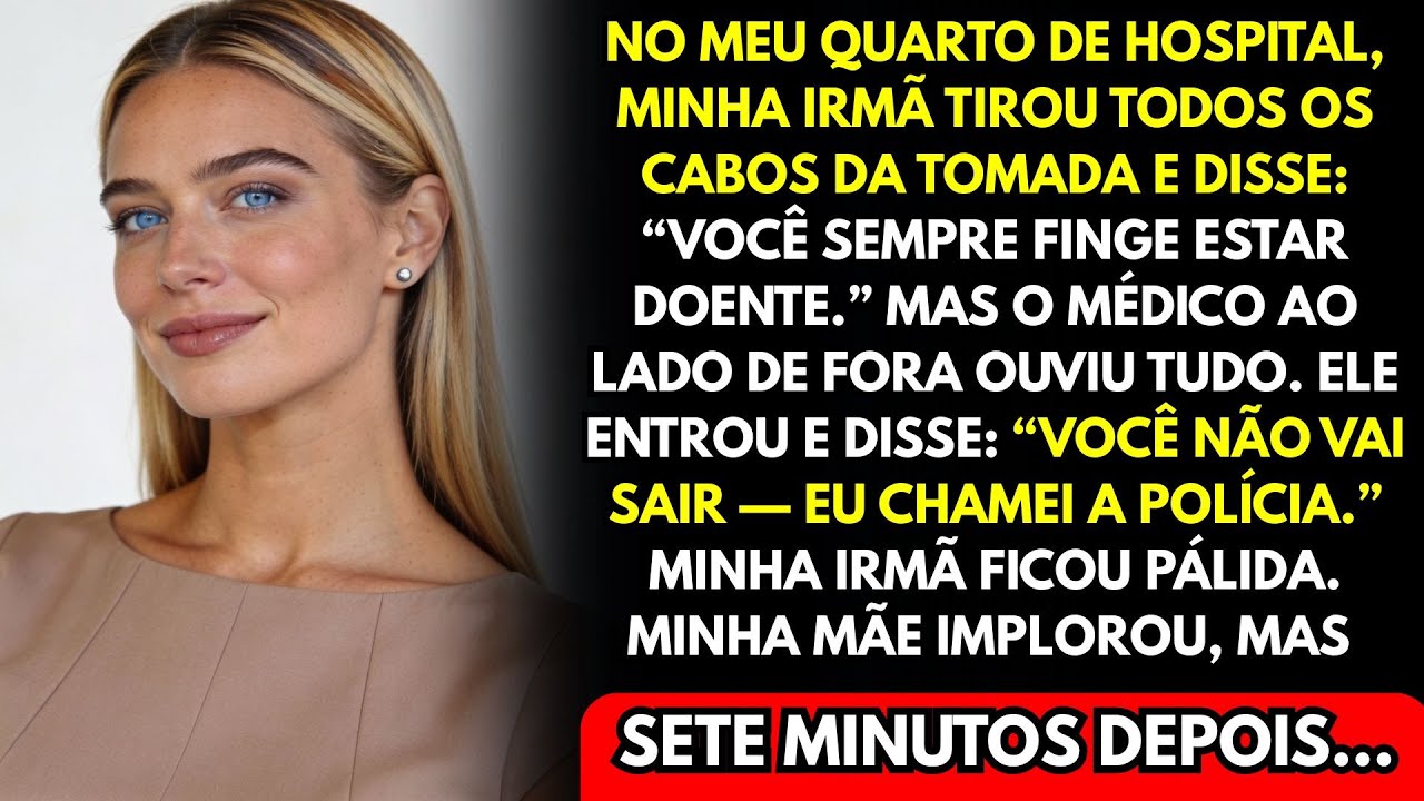 No Quarto do Hospital, Minha Irmã Desligou Tudo e Disse: “Você Sempre Finge Estar Doente”. Mas...