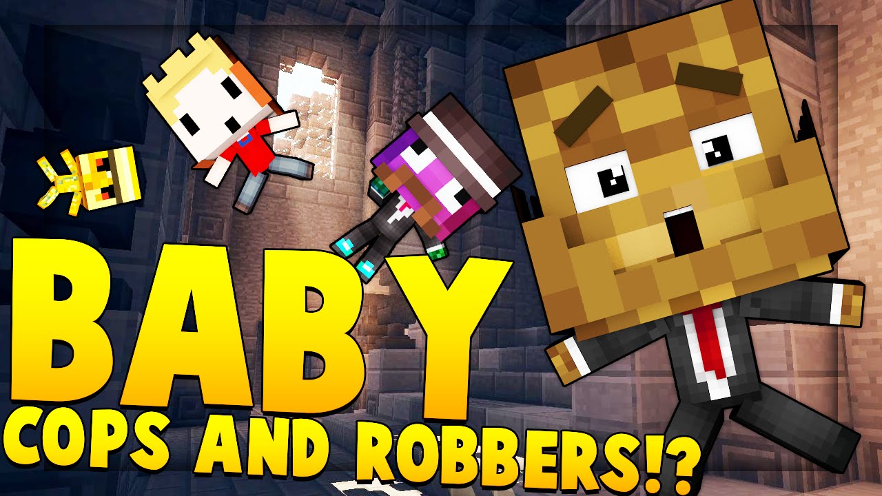 Minecraft BABY MODDED - Cops And Robbers Mod | JeromeASF
