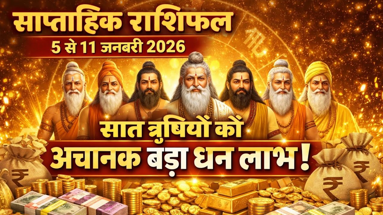 (5 से 11 ) जनवरी का साप्ताहिक राशिफ़ल ll Weekly Horoscope 05 January To 11 January ll Astro Gyaan 