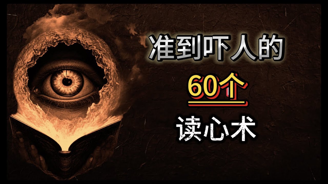 准到吓人的60个读心术；身边是人是鬼，一秒就能读懂！