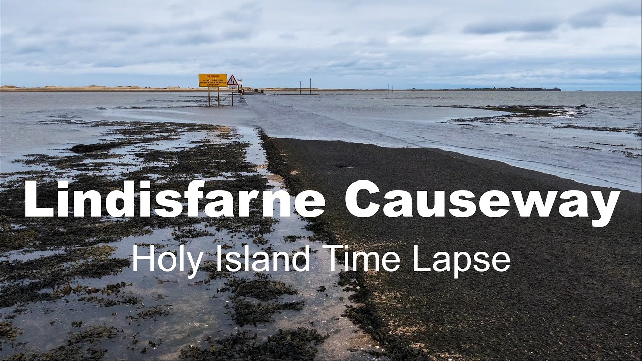 Lindisfarne Holy Island Causeway Time lapse 2017