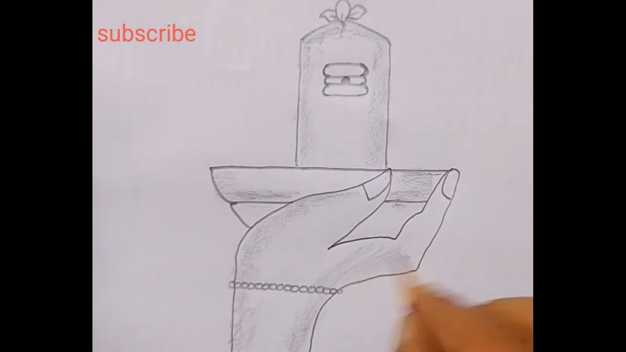 How to make shivling with hand 👏/pencil art drawing.