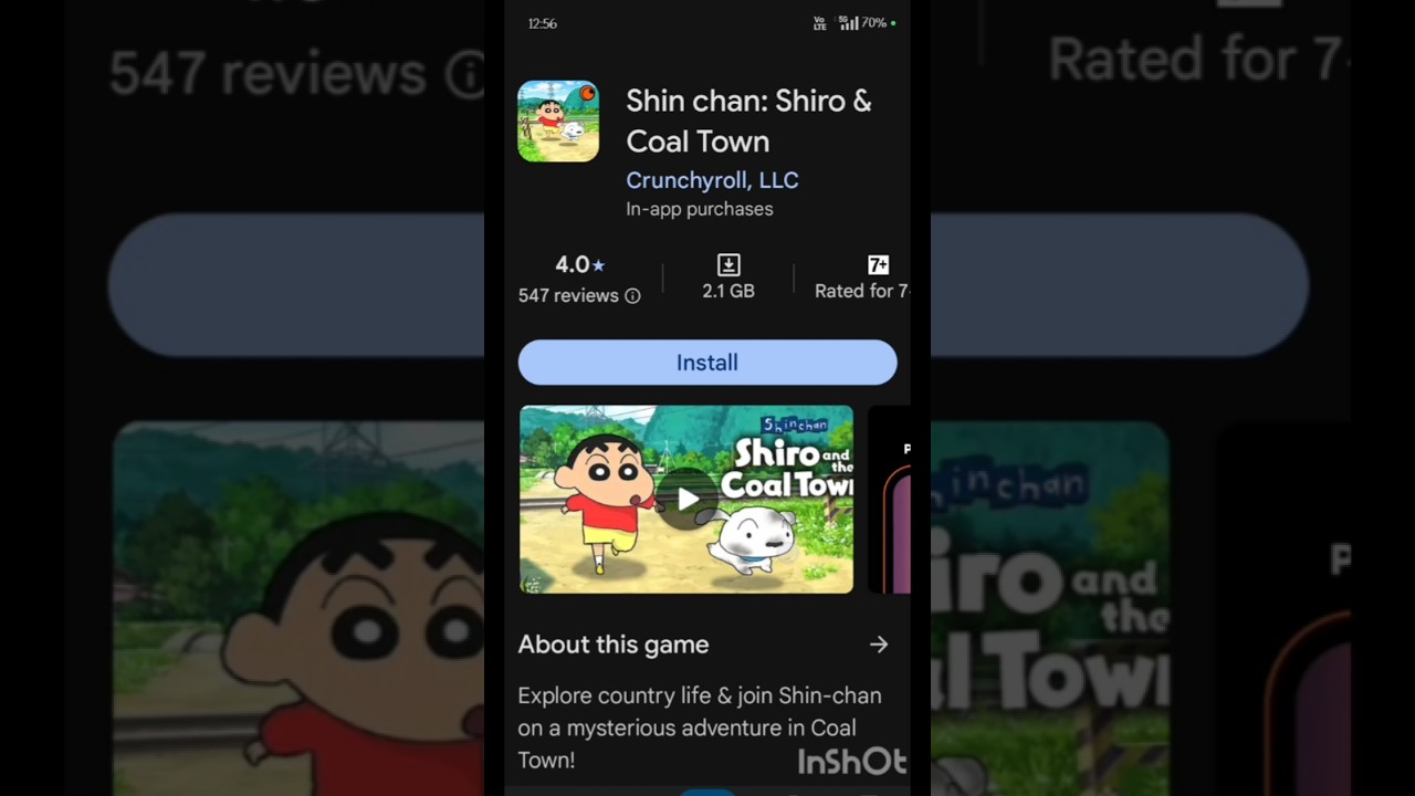 Shinchan new game shiro and coal town download in mobile #shinchan