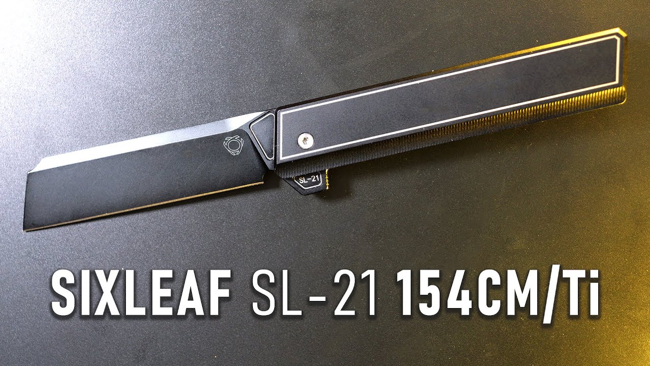 SixLeaf SL-21 Titanium Frame Lock 154CM Folding Knife: understated EDC