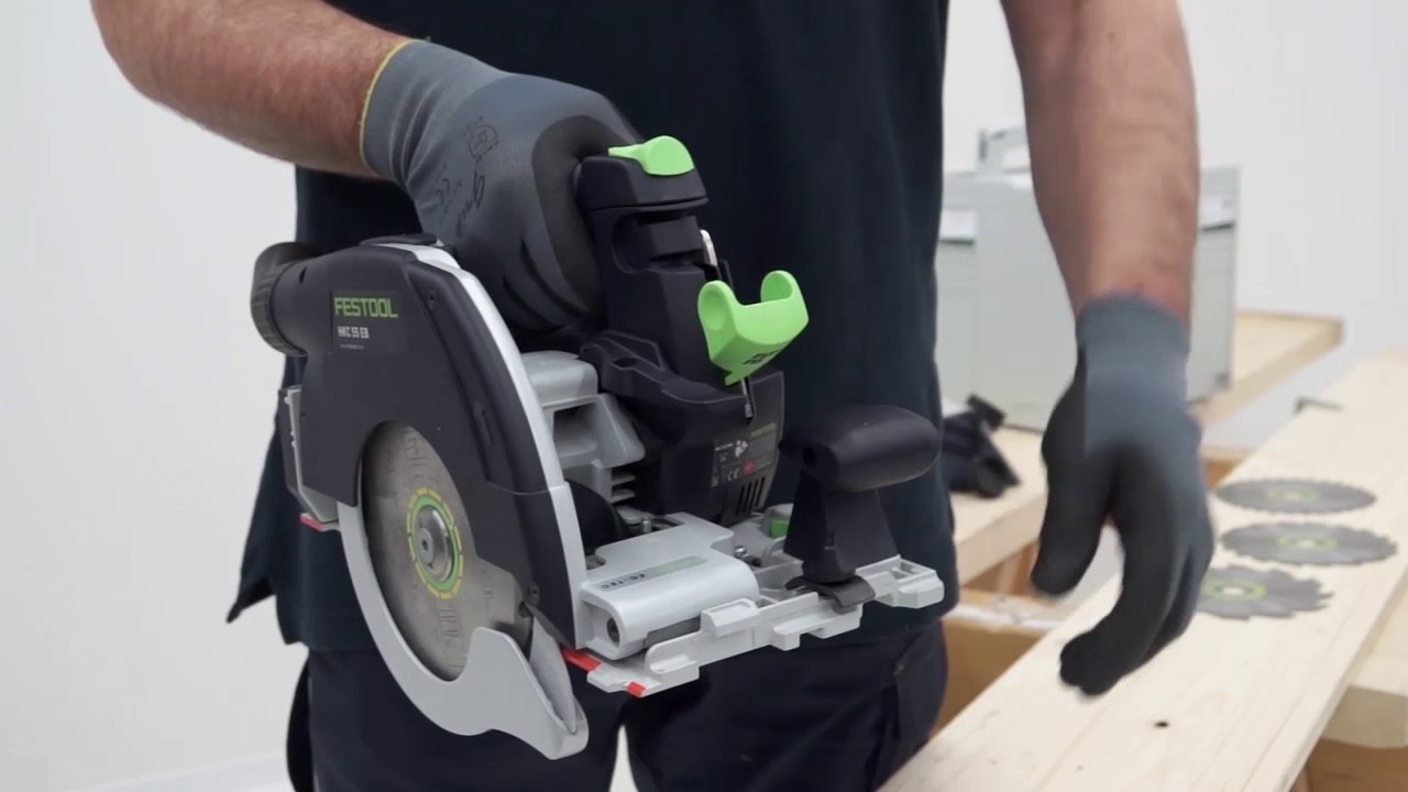 Festool TV épisode 56 : scie circulaire à capot basculant sans fil HKC 55 - accessoires