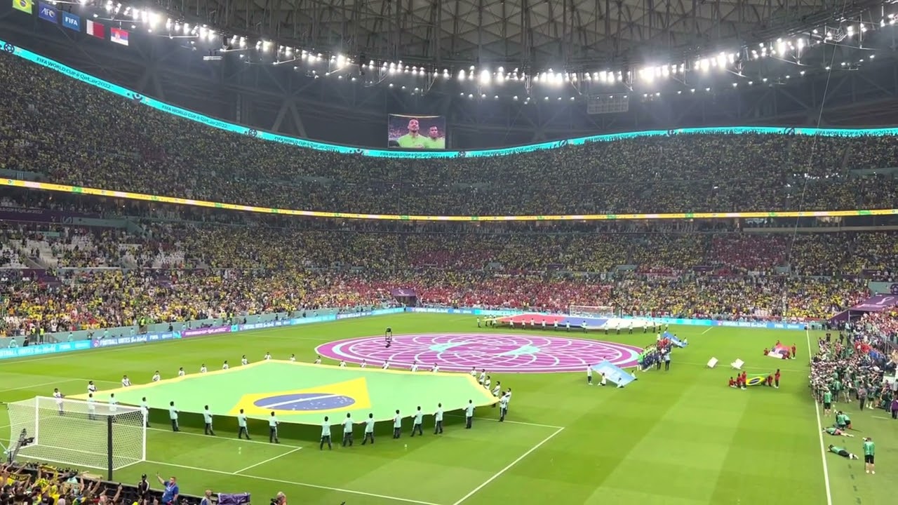 Brazil National Anthem - Brasil vs. Serbia - FIFA World Cup Qatar 2022 - Lusail Stadium