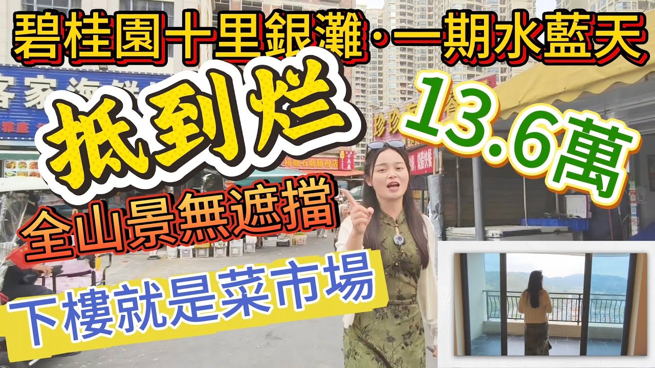捡漏来啦，地板价｜碧桂園十里銀灘水藍天|13.6萬买602尺|全山景笋盤|#十里銀灘  #買樓 #home #房地產 #海景房 #2026年 #熱門 #惠州樓盤 
