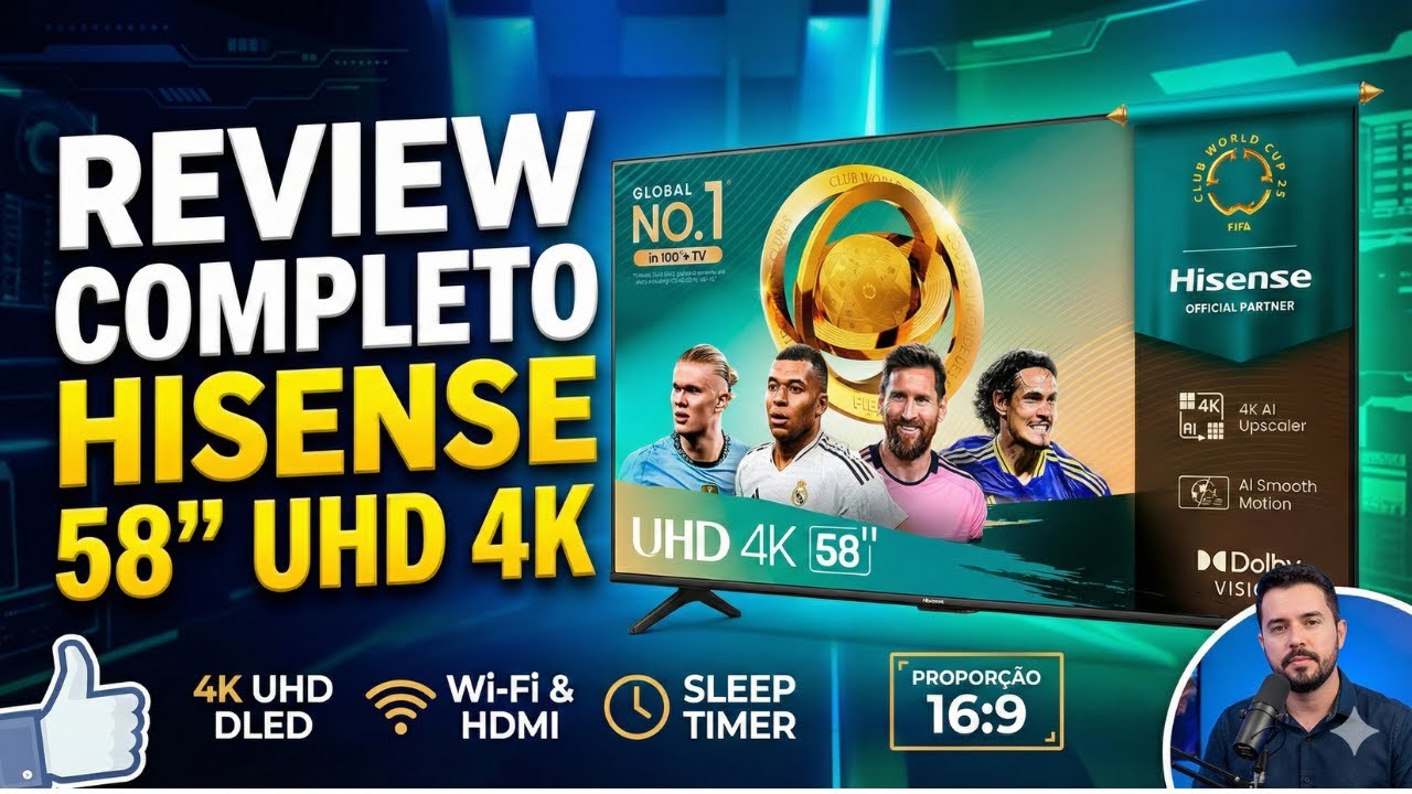 Smart TV Hisense 58” 4K UHD DLED Vale a Pena em 2026 ? Review Completo com Dolby Vision e Alexa!