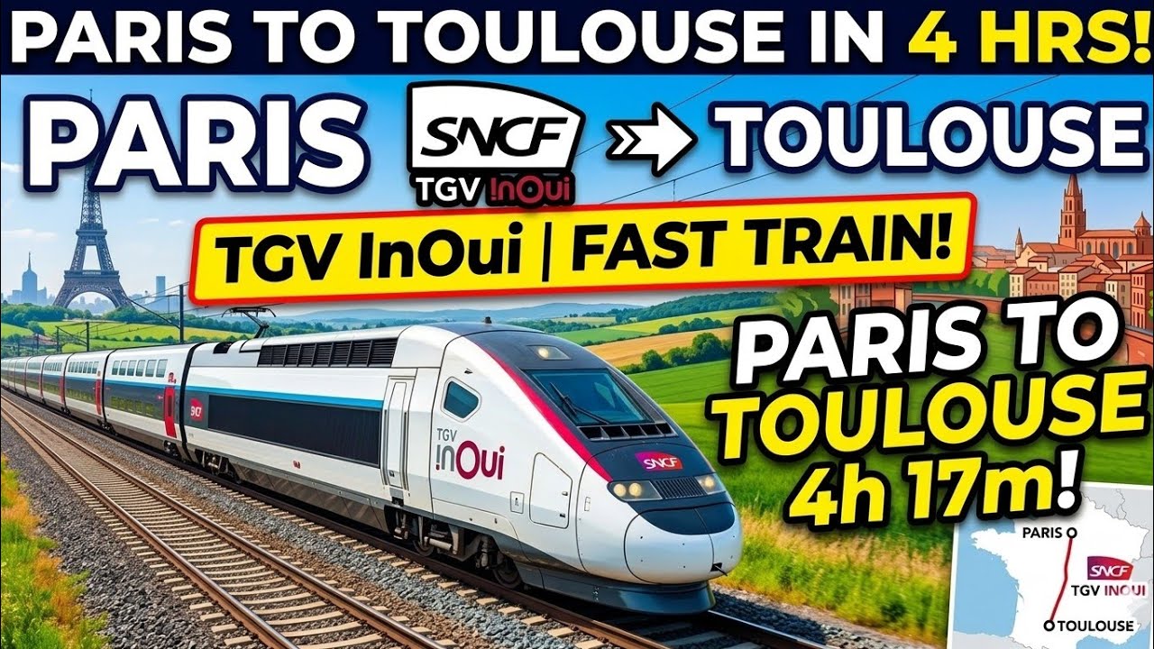 PARIS TO TOULOUSE | Full Train Ride SNCF