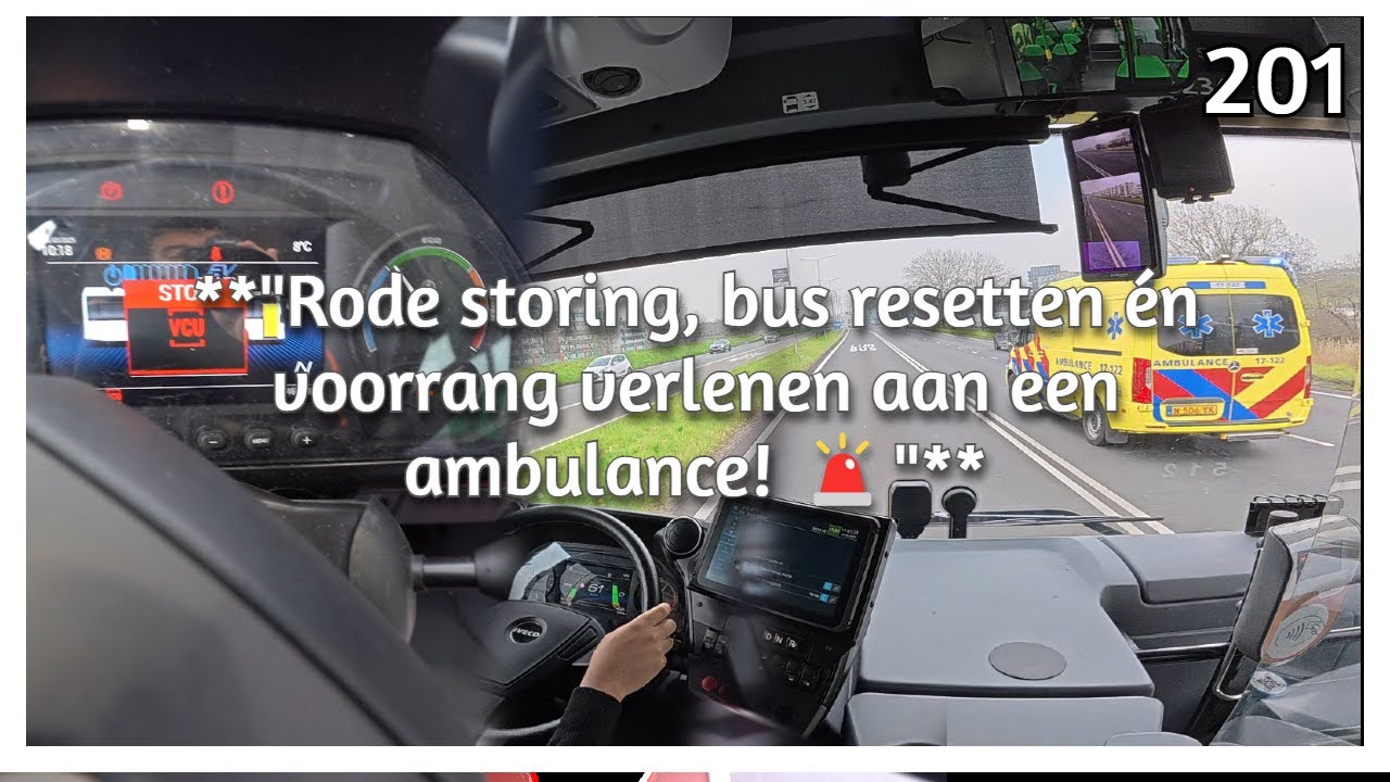 Rode storing, bus resetten én voorrang verlenen aan een ambulance! 🚨