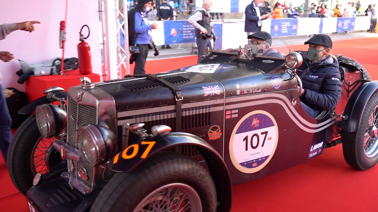 Paolo Bucchi e Lavor alla Mille Miglia 2020, on board della MG TB Supercharged 1939