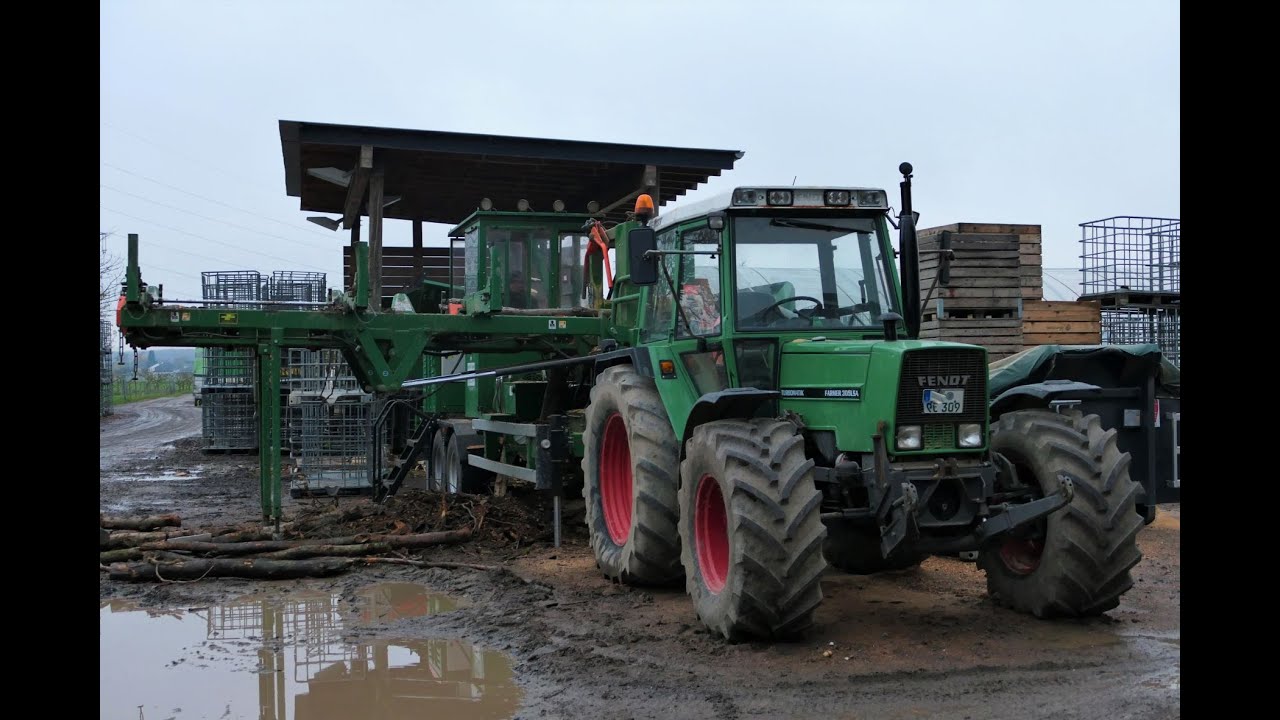 Brennholzherstellung/ 2x Holzspalter/ Fendt/ Claas