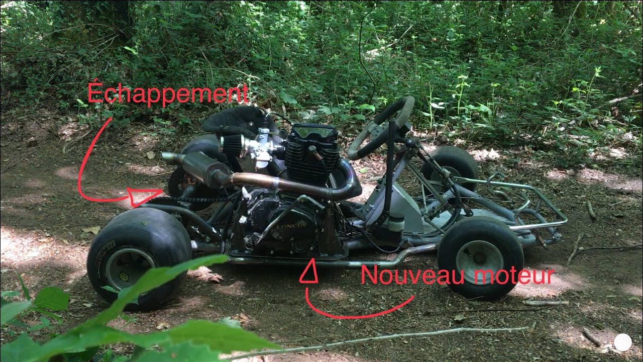 Dirt kart part 3 : nouveau moteur et échappement + test