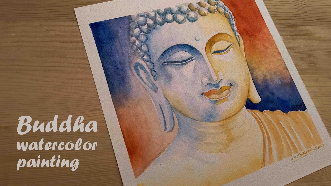 Buddha Watercolor Painting | Buddha Painting