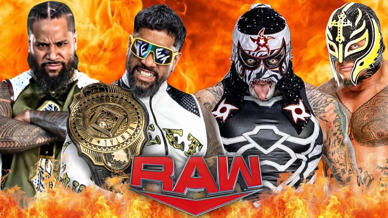 Джей Усо и Джимми Усо против Рея Мистерио и Пенты на WWE Raw (Netflix) - Полный матч