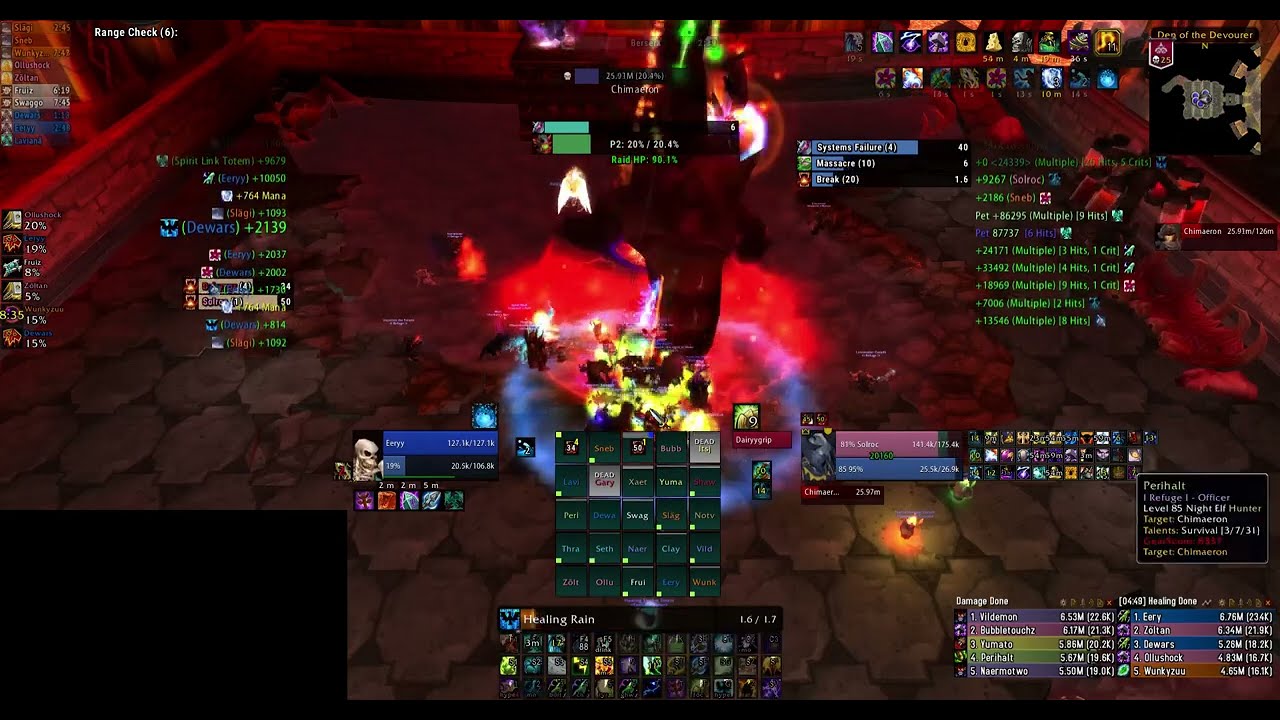 Cataclysm Classic | Chimaeron Heroic 25 | Eeryy Resto Shaman POV | Everlook | Refuge