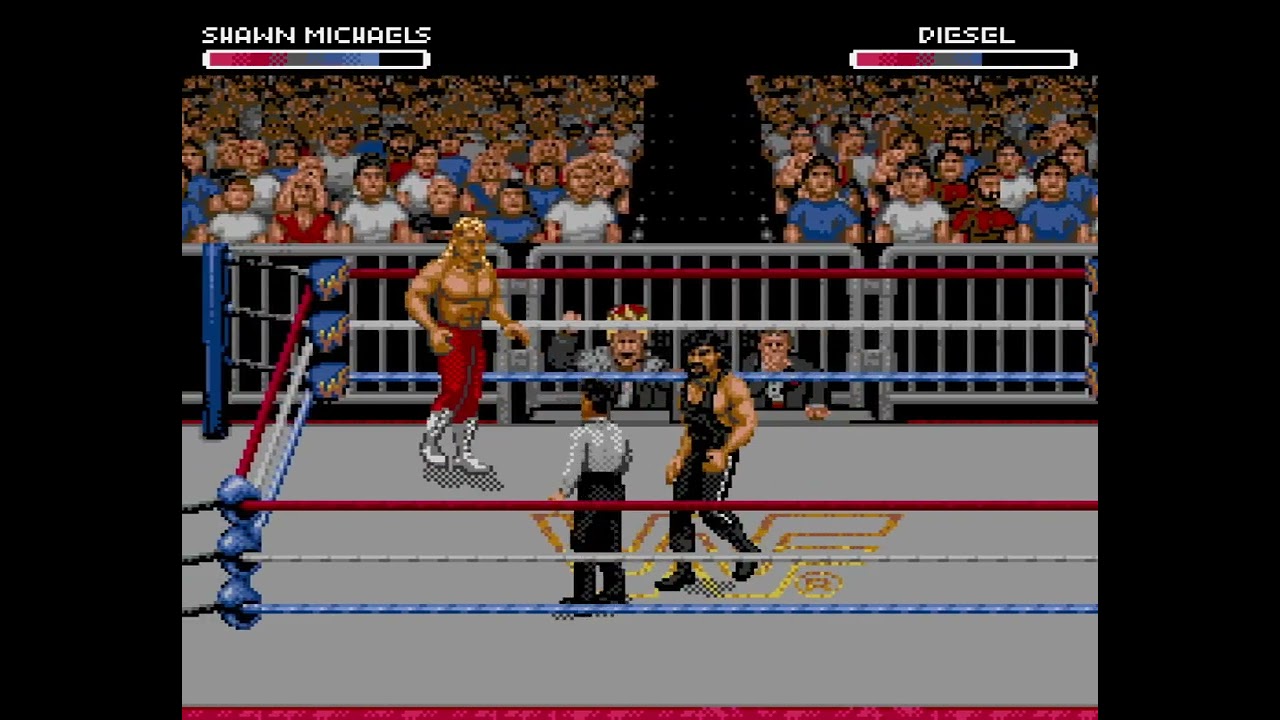 Shawn Michaels vs Diesel - WWF Raw (SEGA Mega Drive - Gameplay)