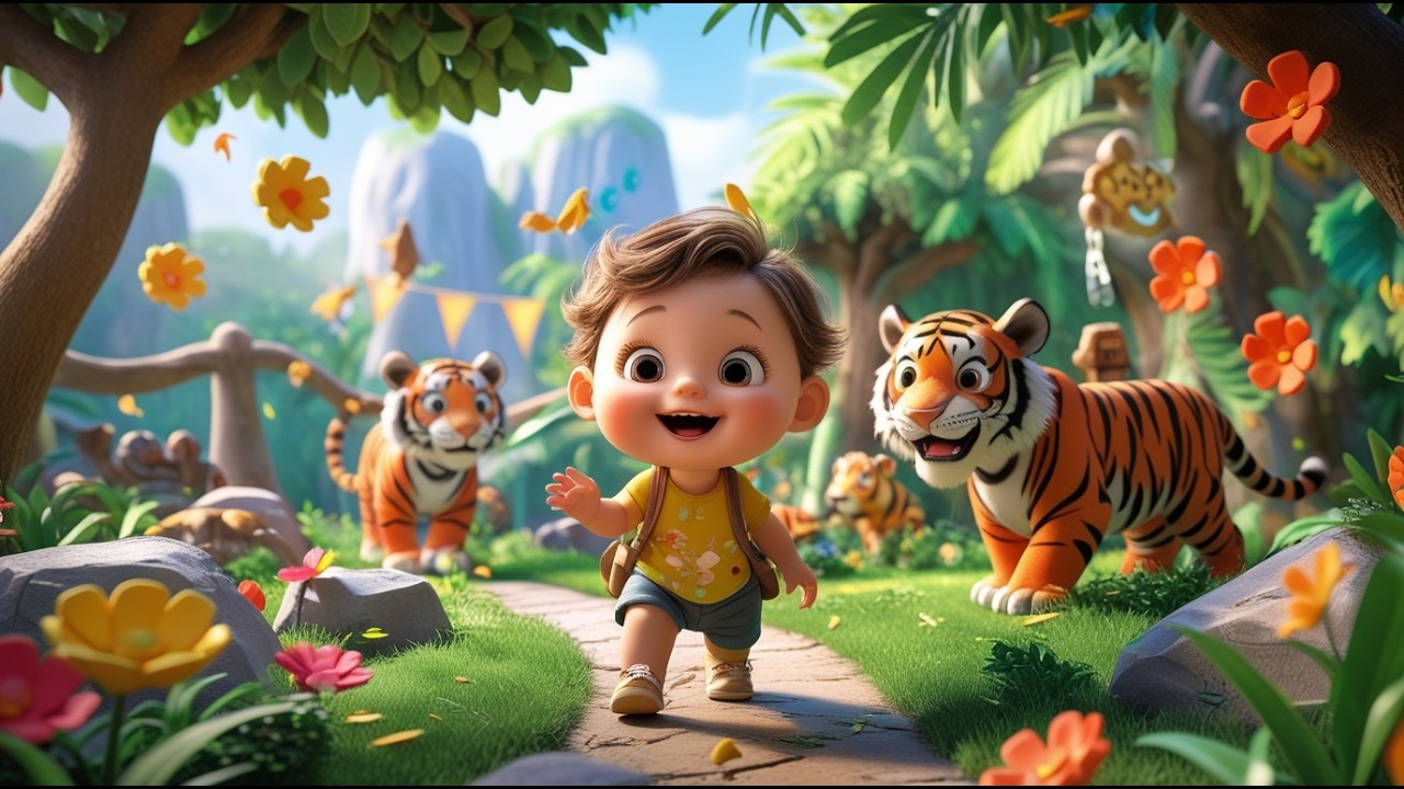Baby’s Jungle Zoo Discovery 🐒🌴 | Learn Animals & Sounds for Kids | Fun Preschool Adventure