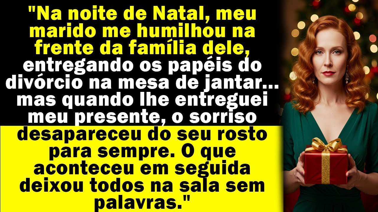 “No Natal, ele me serviu o divórcio como prato principal… mas o presente que revelei mudou tudo.”
