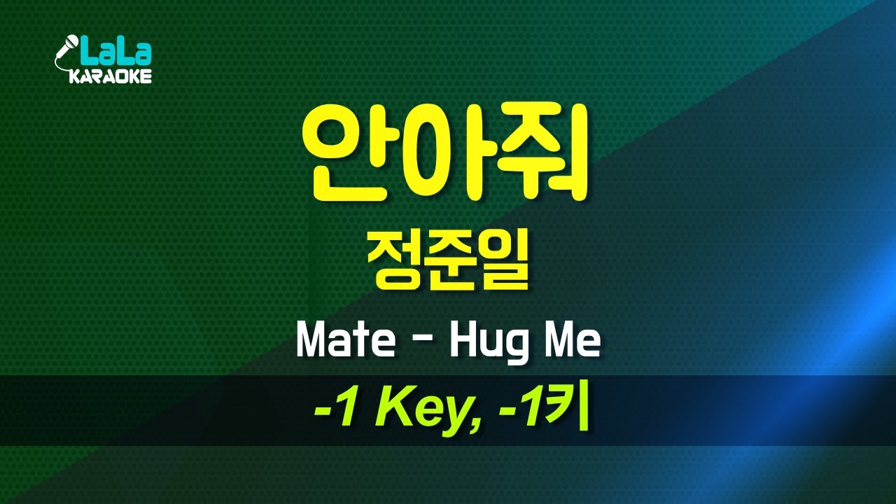 정준일(Mate) - 안아줘(Hug Me) (-1키) 노래방 Karaoke LaLa Kpop