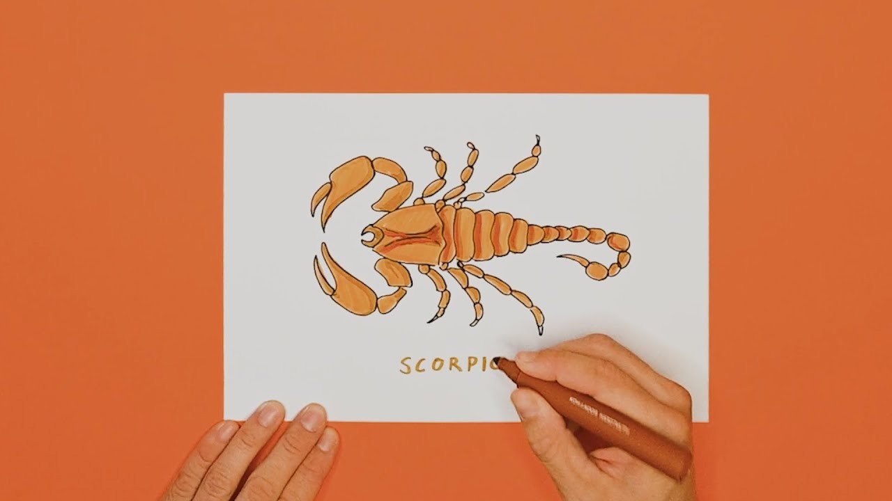 How to draw Scorpio Sun Sign