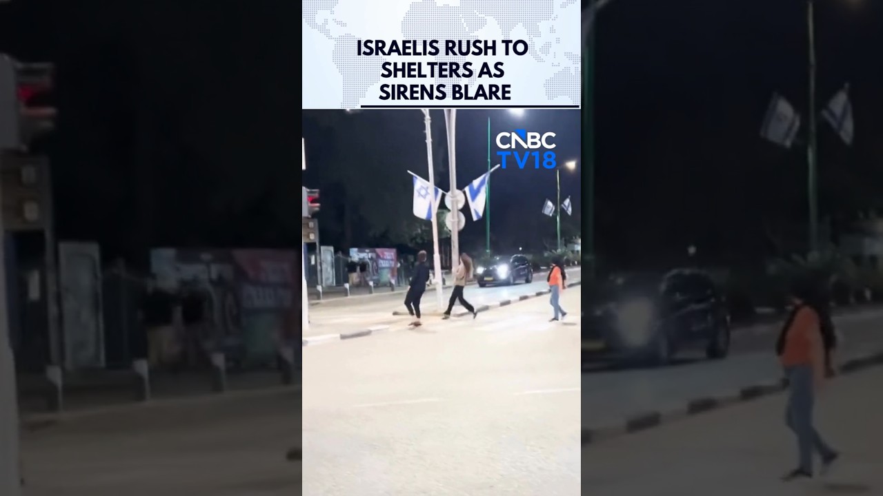 Moment: Israelis Rush To Shelters as Sirens Blare in Haifa | Iranian Missile Strike | N18G