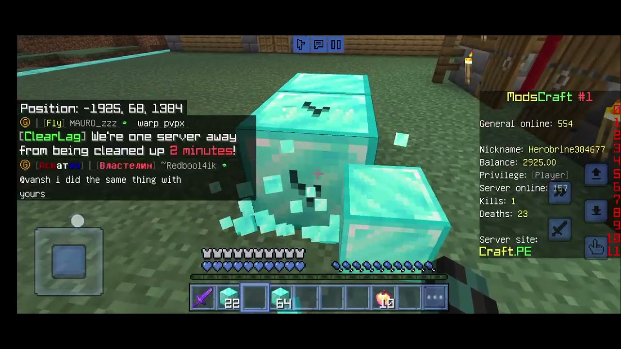 Me and my brother build a beacon in mods craft server Part (2)