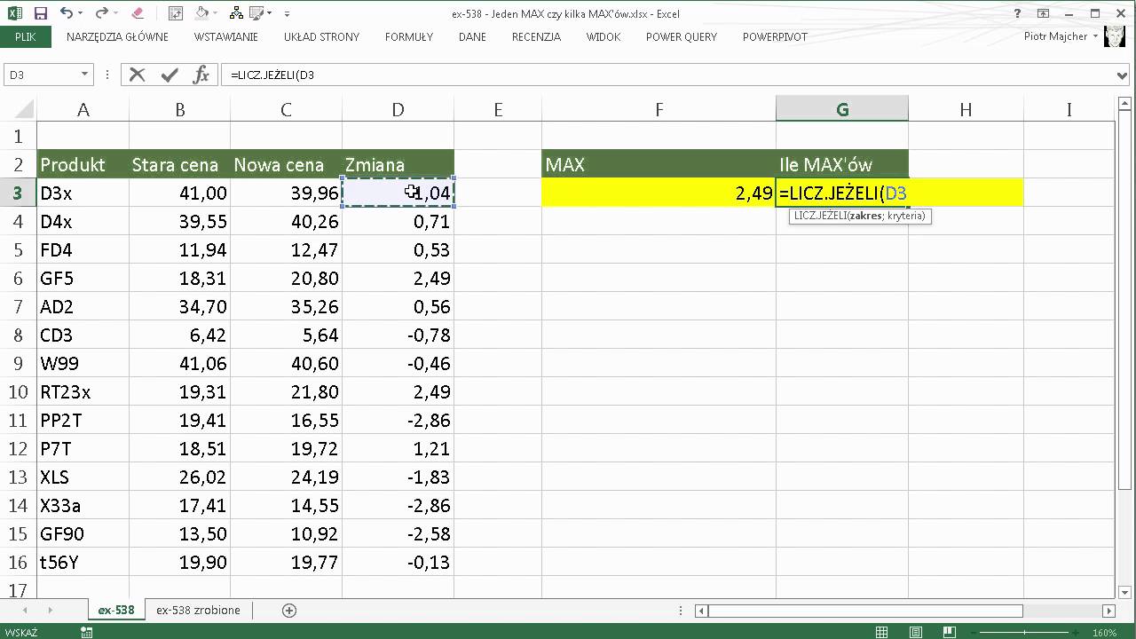 excel-538 - Jeden MAX czy kilka MAX'&oacute;w
