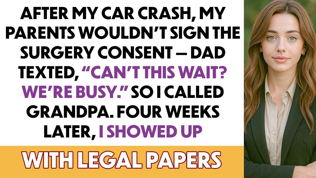After My Accident Dad Texted Can’t This Wait We’re Busy Three Weeks Later I With Some Papers...
