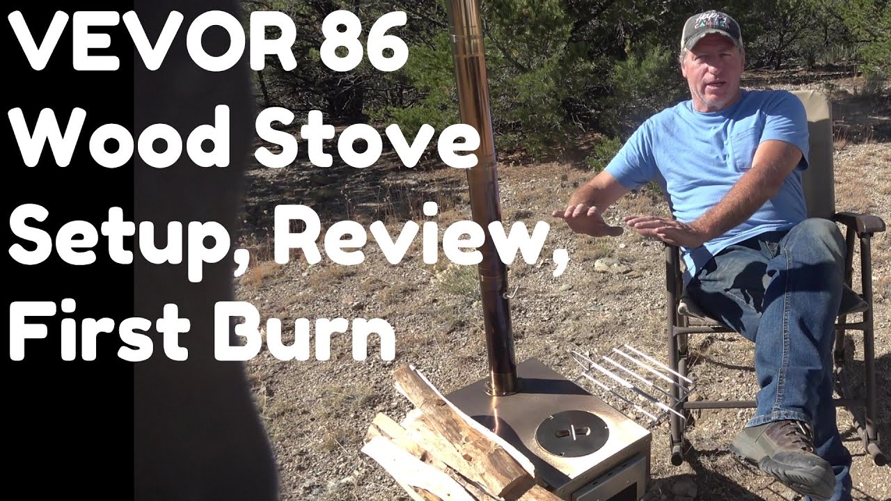 CF#23 Vevor 86 Camp Hot tent Stove setup, review and fire up fire ban solution?