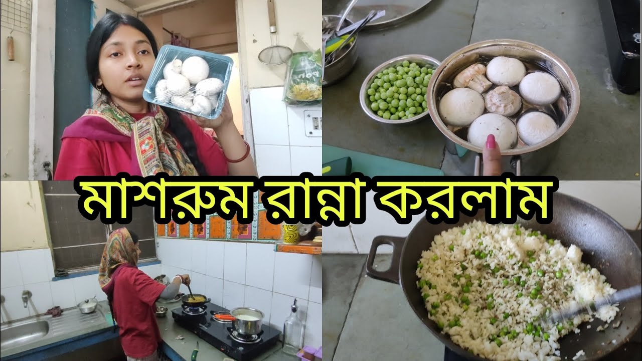 মাশরুমের সঙ্গে যেন সাদা ভাতটা মানায়না তাই আমার পছন্দের একটা ভাত বানালাম 🤤| #sutrishna_ari #vlog 