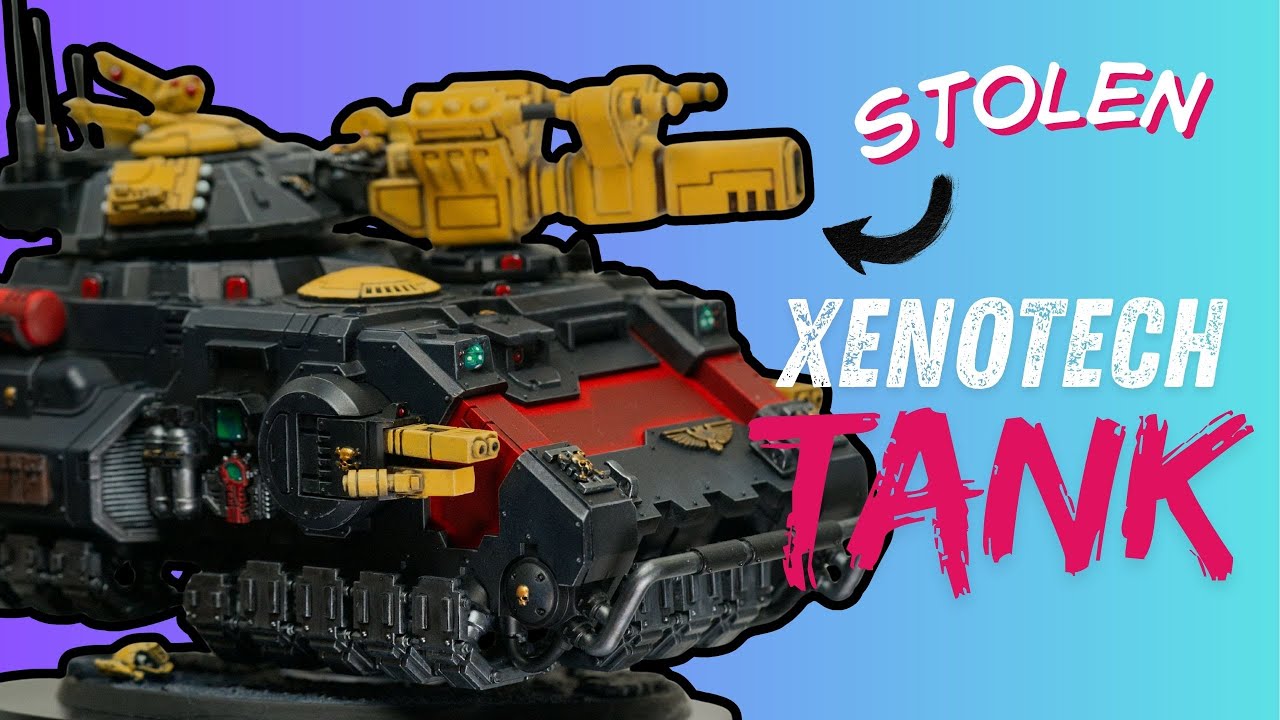 Сборка из разных деталей танка Deathwatch Xenotech Gladiator для Warhammer 40k.