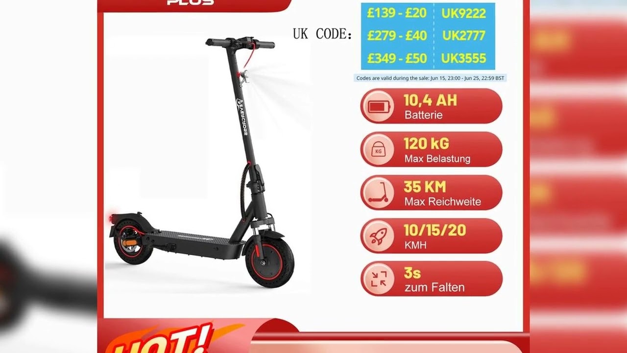 A must-have product! EVERCROSS PLUS EV10K Pro Electric Scooter for Adults, 10" Foldable Scooter, A