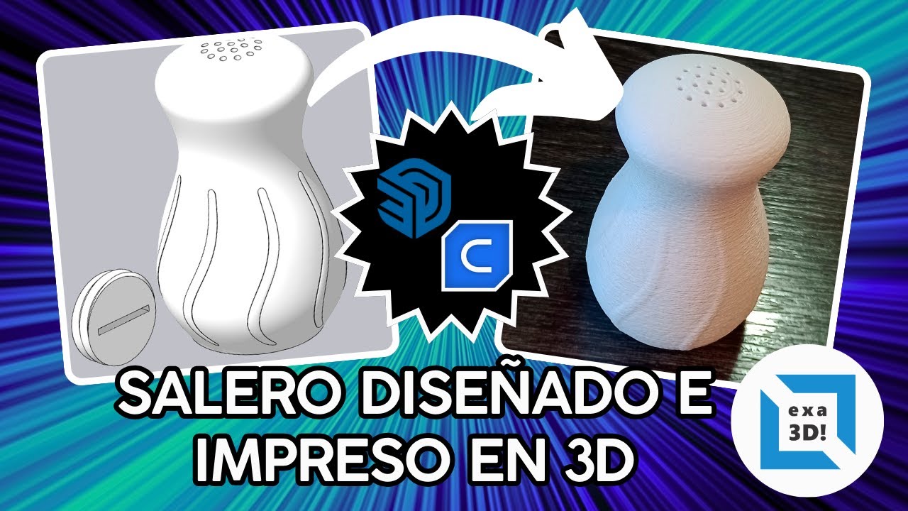 Salero diseñado con SketchUp e impreso en 3D 😲🧂