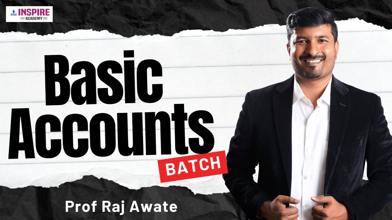 Free Basic Accounts Lec 4 | CAFM basics | By Prof Raj Awate #csstudents #cafm