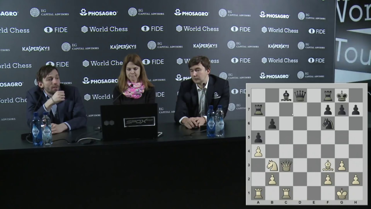 Round 10. Press conference with Grischuk and Karjakin