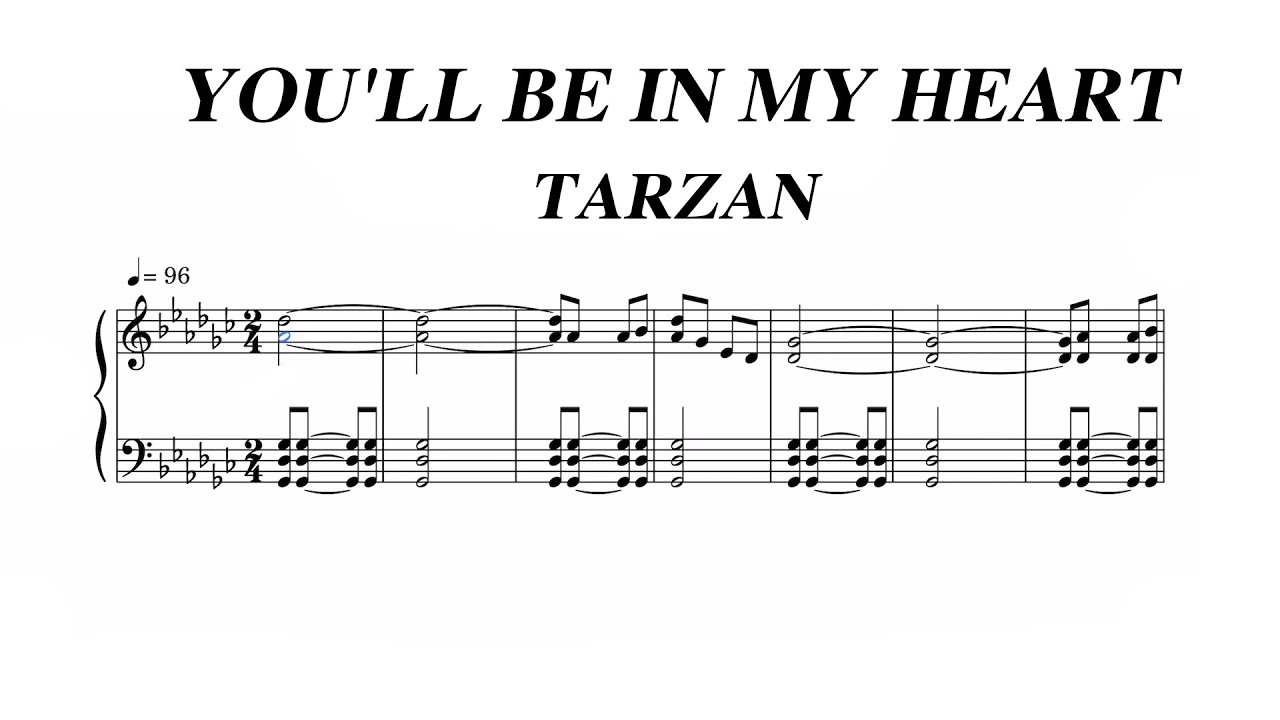 You'll Be in My Heart from Tarzan Sheet Music