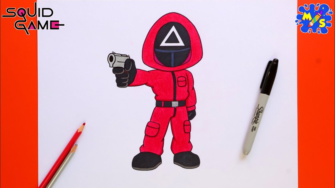 Squid Game Guard Drawing || How to draw Squid Game Guard Easy