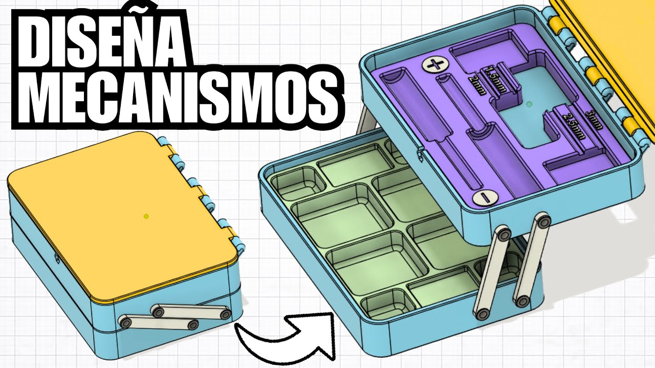 Diseña MECANISMOS para IMPRESIÓN 3D en Fusion 360 | Caja de herramientas Pt. 1