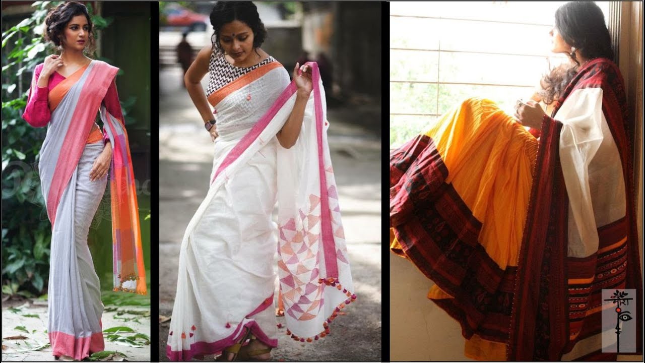 2023 LATEST TRENDING OFFICE WEAR COTTON STYLISH SAREES | COTTON SAREES || Ideas For Girls 2020 2023