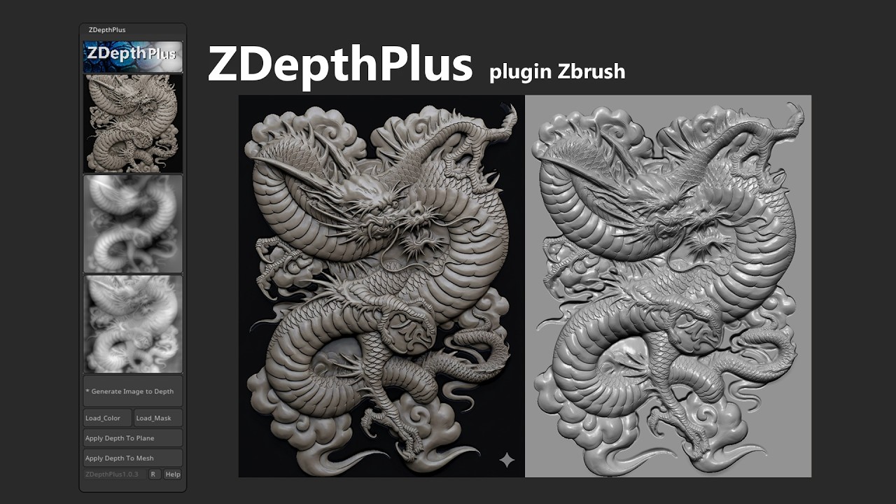 ZDepth Plus plugin for ZBrush update 1.0.3 Free trial